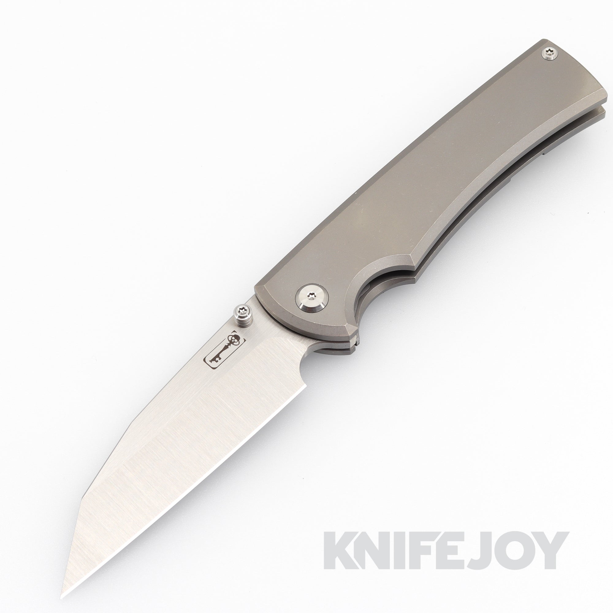 Chaves Knives Sangre 229 Belt Finish Wharncliffe Blade with Stonewash Titanium Handles