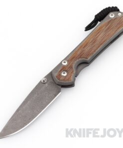 Chris Reeve Knives Large Sebenza 31 Drop Point Raindrop Damascus Blade with Natural Canvas Micarta Inlay Handles