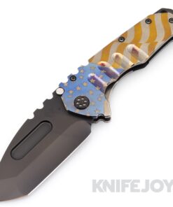 Medford Knives Praetorian "T" CPM 20CV PVD Tanto Blade with Tumbled American Flag Handles/ PVD Hardware and Clip KJ Exclusive