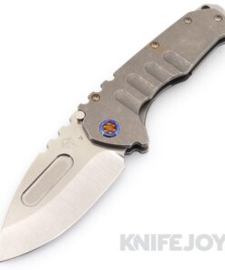 Medford Knives Praetorian "T" CPM 20CV Tumbled Drop Point Blade with Tumbled Handles/ Flamed Hardware and Clip KJ Exclusive