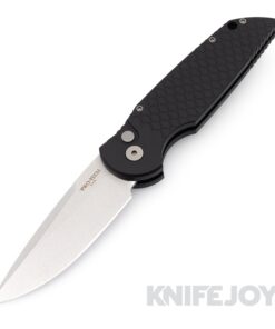 Pro-tech Knives PT-TR-3X1SW Auto Tactical Response 3 Black Handle Fish Scale Stonewash Blade