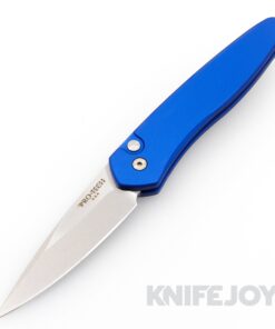 Pro-tech Knives PT3405-BLUE Newport Stonewash Thin Sleek 3" Blade Blue Handle Auto