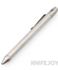 Nottingham Tactical TiButton Right Hand Double Lock Pilot G2 Full-Size Full Carved Titanium Pen