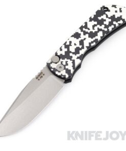 McNees Knives PM Mac 2 Auto Stonewash Blade with Matte Black Digital Aluminum Handle