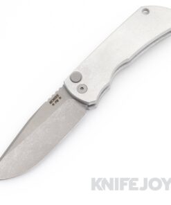 McNees Knives PM Mac 2 Auto Stonewash Blade and Stonewash Aluminum Handle