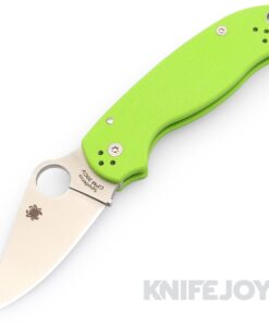 Spyderco (C223GPNGR) Para 3 Neon Green G10 with 20CV PlainEdge Blade KnifeJoy Exclusive