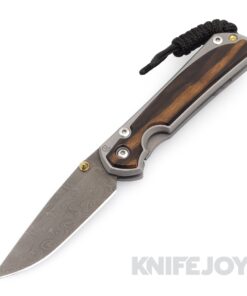 Chris Reeve Knives Small Sebenza 31 Drop Point Raindrop Damascus Blade with Macassar Ebony Inlays