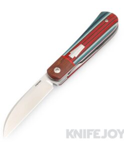 Enrique Pena Custom Front Flipper Swayback with Blanket Micarta/ Brown Micarta Handles