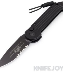 MICROTECH 135-2T Auto L.U.D.T. Tactical Standard Blade with Black Handles/ Black Lanyard
