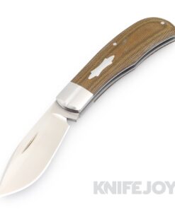 Pepe Jalomo Custom Nessie SlipJoint CPM154 Blade with Natural Micarta Handles SS Shield/Hardware/ Liners/ Bolsters