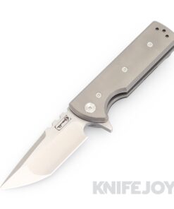 Chaves Knives T.A.K. Belt Finish Tanto Blade with Stonewash Titanium Handles