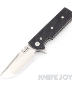 Chaves Knives T.A.K. Belt Finish Drop Point Blade with Black G10 Handles
