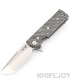 Chaves Knives T.A.K. Belt Finish Drop Point Blade with Black Micarta Handles