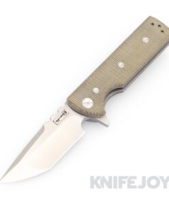 Chaves Knives T.A.K. Belt Finish Tanto Blade with Green Micarta Handles