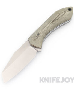 Boatright Bladeworks Custom Moraine-M Fixed Blade Satin Stonewash Nitro-V Blade with Green Linen Micarta Handles/ G10 Liners