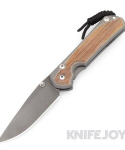 Chris Reeve Knives Large Sebenza 31 Drop Point Boomerang Damascus with Natural Canvas Micarta Inlay Handles/ Double Silver Lugs