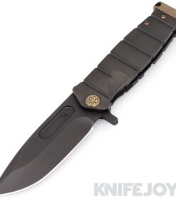 Medford Knives USMC FF S35VN PVD Blade with PVD Handles/ Bronze Hardware/ Bronze Clip/ Bronze Pommel