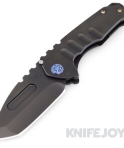 Medford Knives Praetorian Genesis "T" S45VN PVD Tanto Blade with PVD Handles with Blue Pinstriping/ Blue Hardware and Clip
