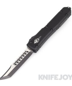 MICROTECH 119-1TS Auto Ultratech Hellhound Signature Series Black Tactical Standard Blade with Black Handle