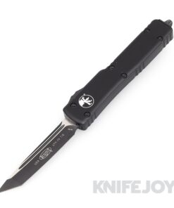 MICROTECH 149-1T UTX-70 OTF Auto Tanto Edge Tactical Standard Blade with Black Aluminum Handles