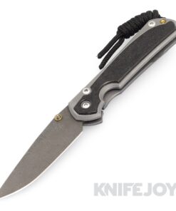 Chris Reeve Knives Small Sebenza 31 Drop Point Raindrop Damascus Blade with Bog Oak Inlay Matte Finish Handles/ Double Gold Lugs