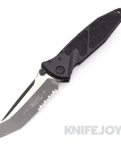 MICROTECH 161-2T SOCOM Elite Tanto Tactical Partially Serrated Blade with Black Aluminum Handles