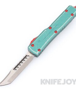 MICROTECH 419-10BH UTX-70 OTF Signature Series Hell Hound Auto BH Apocalyptic Standard Blade with BH Apocalyptic Aluminum Handles