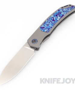 Trevor Burger Custom Knives TBC-URBANXL23 M390 Satin Plain Blade with Dressed Black Timascus Inlay Handles/ PVD Hardware