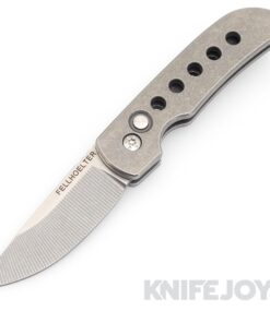 Fellhoelter Ridgeline Auto Knife Engraved Magnacut Blade with Speed Hole Engraved Titanium Scales