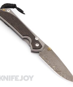 Chris Reeve Knives Large Sebenza 31 LEFT HAND Drop Point Boomerang Damascus Bog Oak Handles