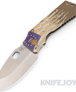 Medford Knives TFF-1 S35VN Tumbled Blade with "Tattered American Flag" Handles/ Bronze Hardware and Bronze "Tattered Flag" Clip