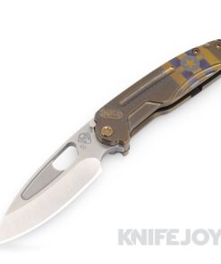 Medford Knives Infraction S35VN Tumbled Blade with Bronze Stars-N-Bars/Rivets Handles/ Bronze HW and Flamed Clip