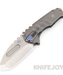 Medford Knives Praetorian Genesis "T" S45VN Tumbled Tanto Blade with Tumbled Aviation Handles/ Blue Hardware and Clip