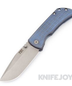 McNees Knives PM Mac2 3.5" Matte Stonewash Magnacut Blade and Matte Atomic Frag Blue/Bronze Handles