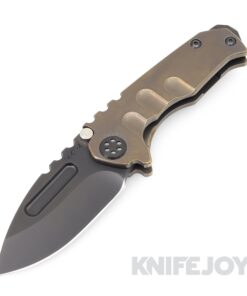 Medford Knives Micro Praetorian T S45VN PVD Drop Point Blade with Bronze Handles and PVD Hardware