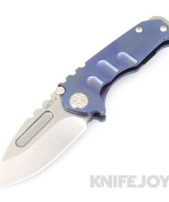 Medford Knives Micro Praetorian T S45VN Tumbled Drop Point Blade with Blue Handles and Standard Hardware