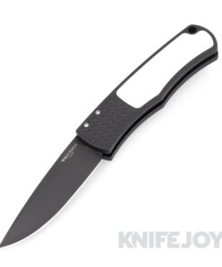 Pro-tech Knives PTBR-1.52 Auto Magic Whiskers DLC Coated 154-CM Blade with Bolster Release#1 Textured/ Tuxedo Black Handle with Ivory Micarta Inlay