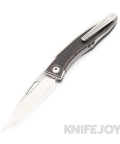 Chris Reeve Knives Mnandi Drop Point Blade with Bog Oak Inlay Handles/ Left Handed Knife(Hole In Blade)