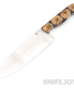 K.C. Gray Knives Custom Classic Chef Knife AEB-L Fixed Blade with Wood/ Resin Handles