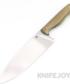 K.C. Gray Knives Custom Classic Chef Knife AEB-L Fixed Blade with Dyed/ Stabilized Wood Handles