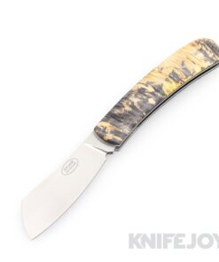 Tinus Stone STONE151 Cleaver Slipjoint with Dyed Maple Scales/ Black Liners