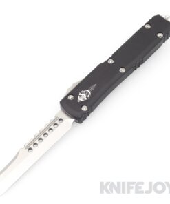 MICROTECH 119R-10S Ultratech Hellhound OTF Auto Signature Series Razor Blade with Black Aluminum Handles