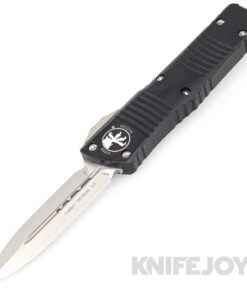 MICROTECH 142-10 Combat Troodon OTF Auto Double Edge Stonewash Standard with Black Aluminum Handles