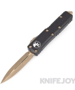 MICROTECH 232-13AP UTX-85 II OTF Auto Double Edge Bronze Apocolyptic Standard Blade with Black Aluminum Handles