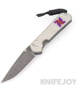 Chris Reeve Knives Small Sebenza 31 Drop Point Boomerang Damascus Blade with Unique Designed Handles