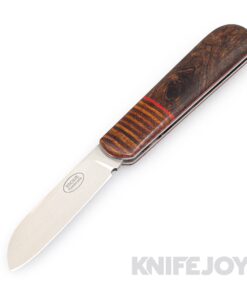 Tinus Stone STONE159 Drop Point Slipjoint with Red Bush Willow Scales/ Jabroc Bolsters/ Red Liners