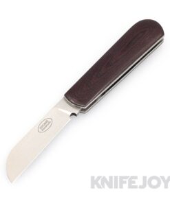 Tinus Stone STONE161 Barlow Slipjoint with Burgundy Linen Micarta Scales/ White Liners