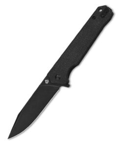 QSP Mamba V2 QS111G2 Liner Lock Knife Black Stonewash Blade with Black Micarta Handles