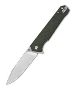 QSP Mamba V2 QS111I1 Liner Lock Knife Satin Finish Blade with Green Micarta Handles
