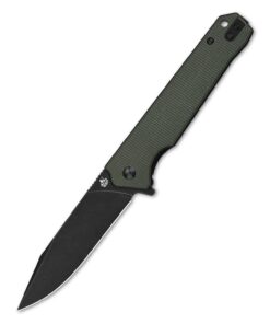 QSP Mamba V2 QS111I2Liner Lock Knife Black Stonewash Blade with Green Micarta Handles